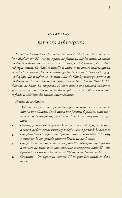 Page du premier chapitre 1